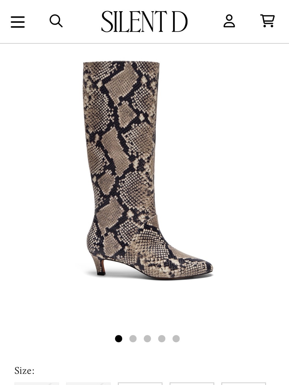 Silent D Erena Snake Boot. Size 40. Great condition